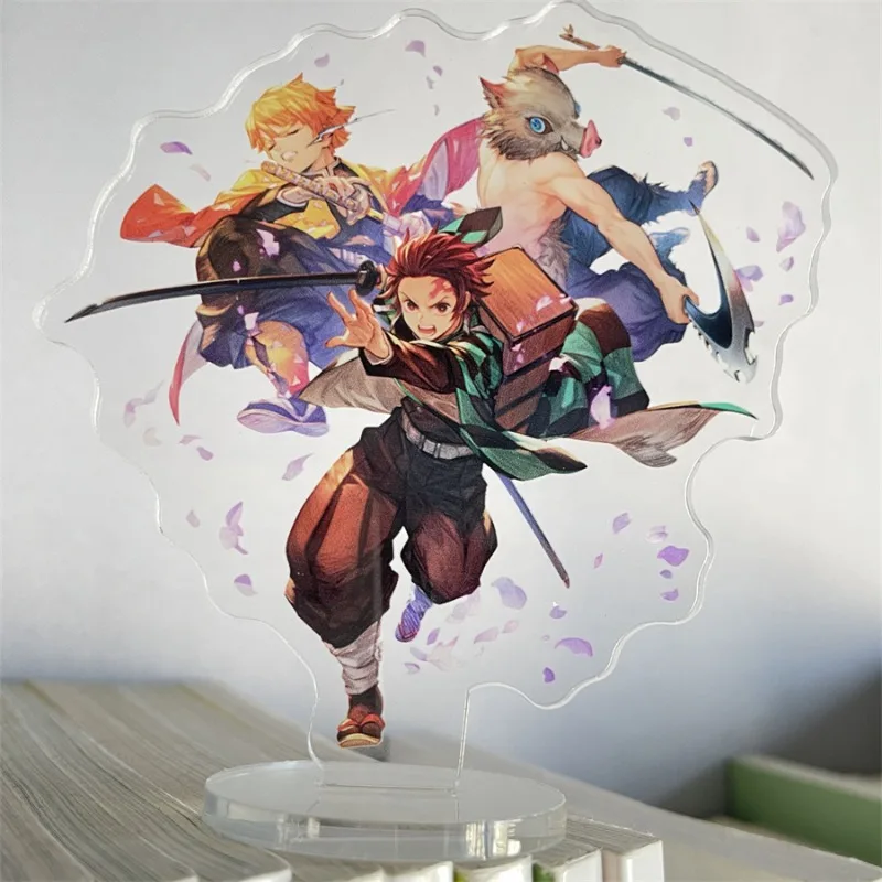 

Demon Slayer Acrylic Ornaments Kamado Tanjirou Zenitsu Inosuke Anime Figure Car Desk Decoration Model Children Toy Birthday Gift
