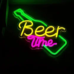 LED Neon Signs USB Operated Man Cave Gifts for Men Beer Mug Light up Wall Decor for Cafe Hotel Garage Bedroom Birthday Party