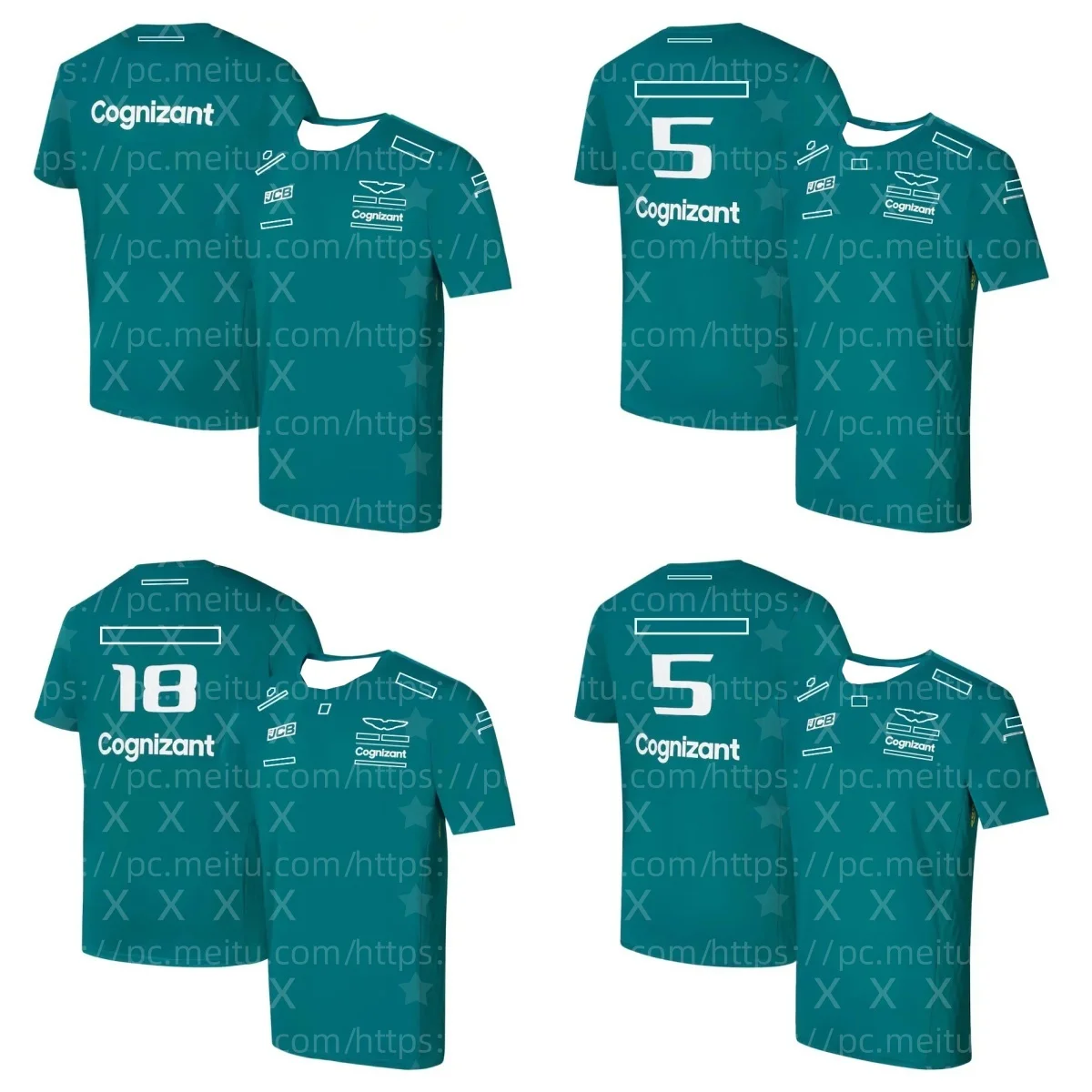 

2025 New Spot Men's Formula 1 Racing Suit Car Suit T-Shirt Soft and Lightweight Men's and Women's Crew Neck Boxing Star