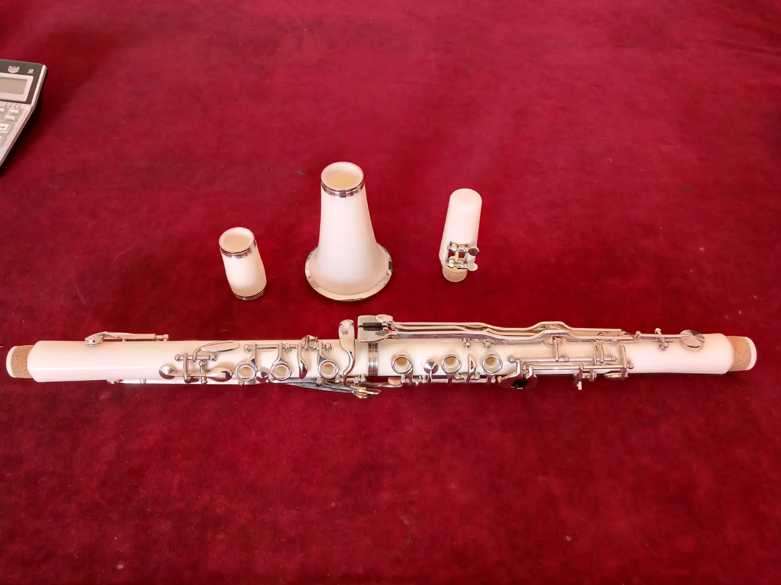 Excellent G Key Clarinet With Case White Bakelite Nickel Plated Clarinetto