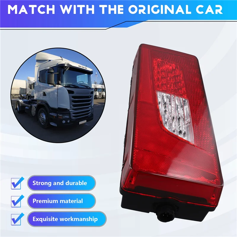 

1Pc 24V LED Rear Headlight Tail Light For Scania Truck Taillight With Plug Connectors Accessories Parts