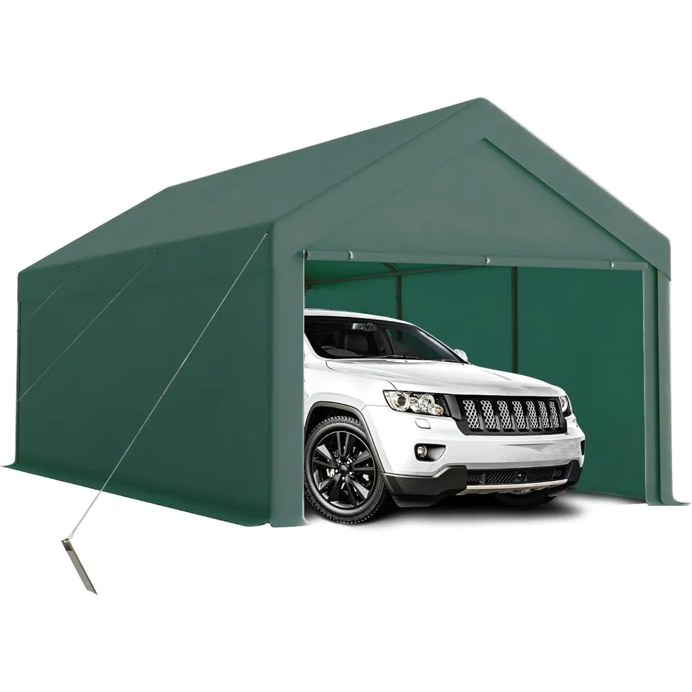 

Carport 10x20ft Heavy Duty Canopy Storage Shed,Portable Garage Party Tent,Portable Garage with Removable Sidewalls