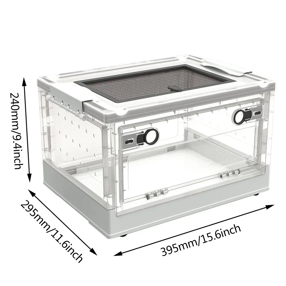 Small Animal Breeding Box Transparent Portable Amphibian and Reptile Small Animal Incubator Transparent Mini Reptile Habitat Box