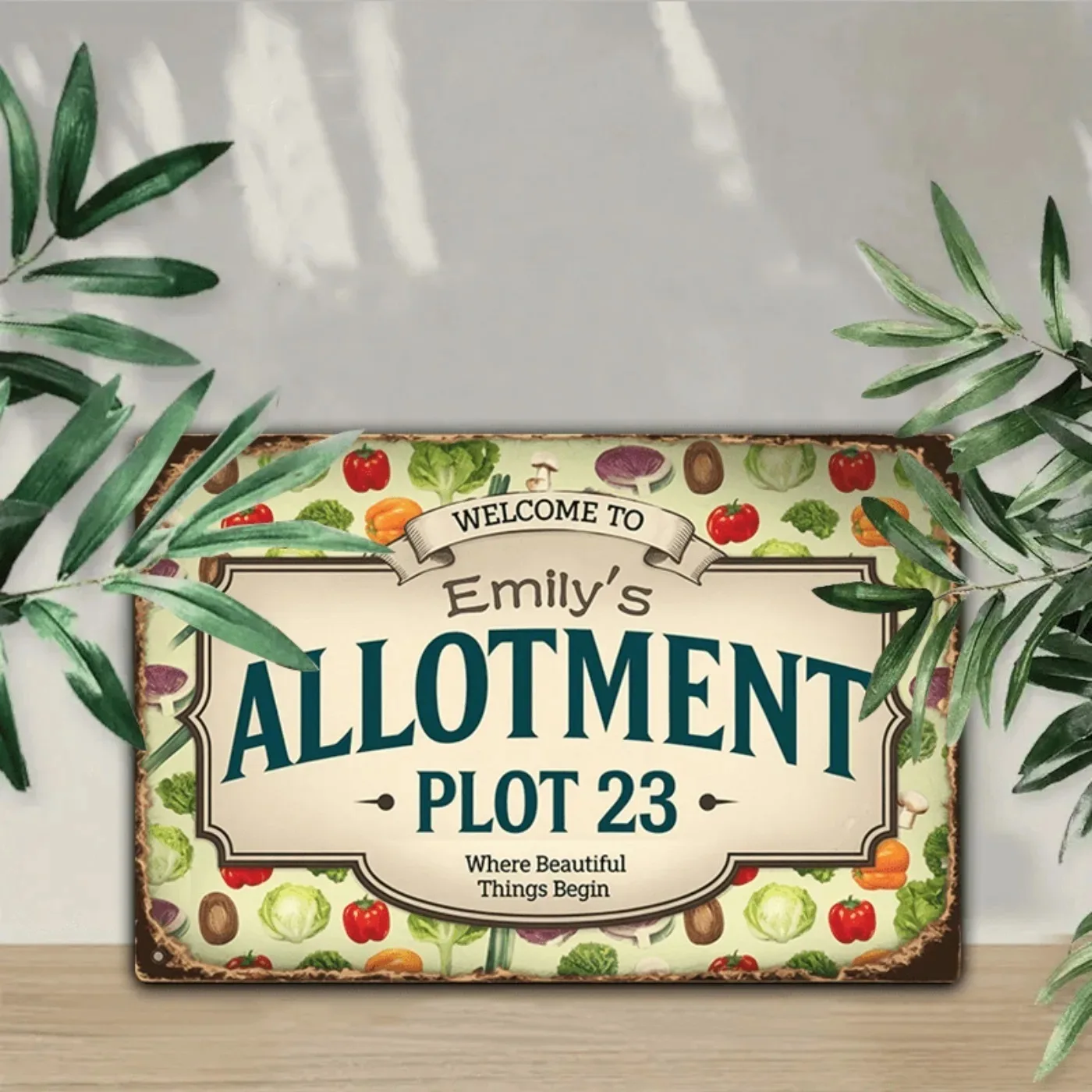 Custom 2D Flat Metal Sign, Retro Vintage Style, Waterproof Design, Home Garden Wall Decor, Nice Festival Gift (Only Decoration)