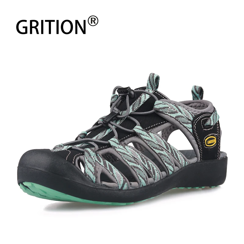 GRITION-Sandalias deportivas ligeras para mujer, zapatos transpirables de alta calidad, con punta cerrada, para senderismo y playa, para verano