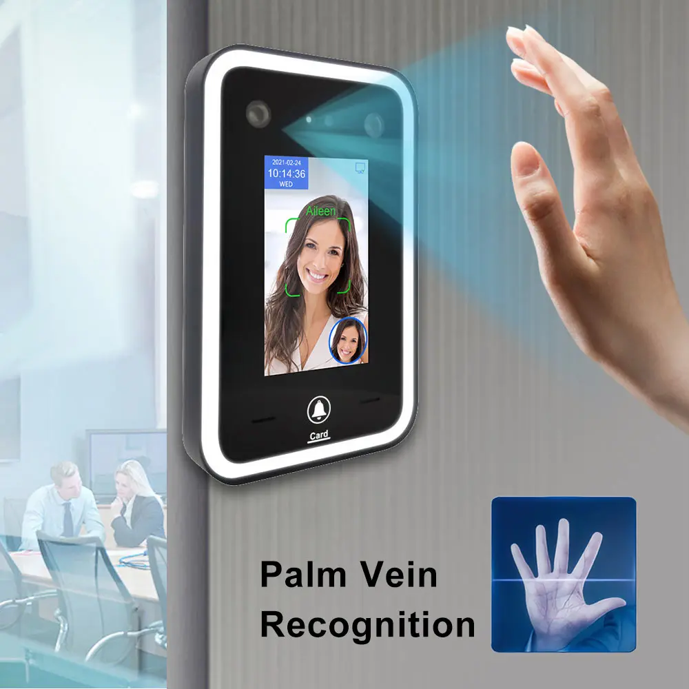Good AI Face Recognition Access Control Time Attendance Terminal 4.3 Inch White Light WiFi Optional 4G Web Cloud SDK WG RFID