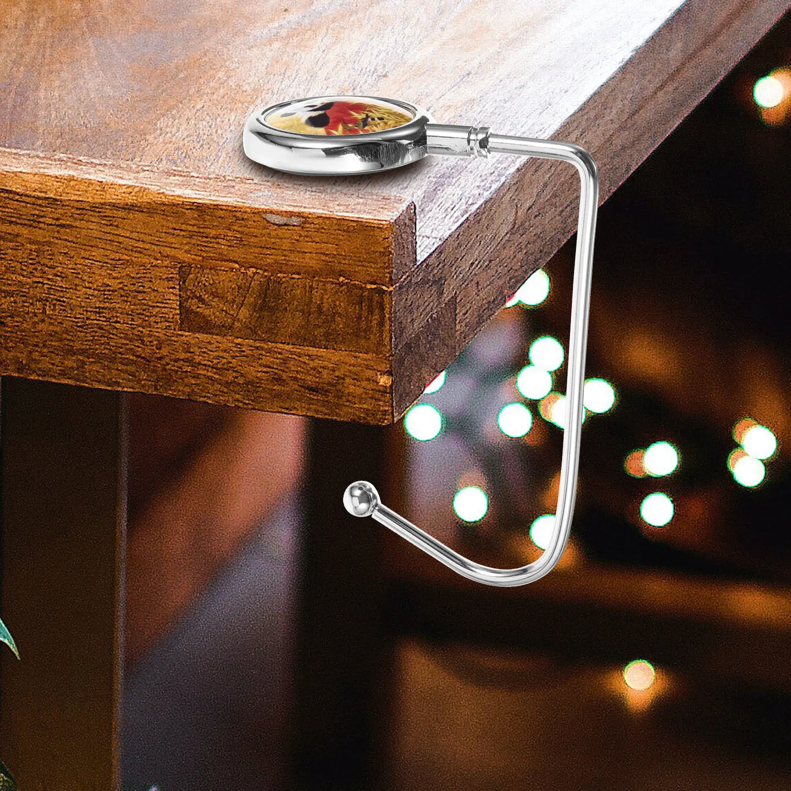 

2 Pcs Bag Hanger Convenient Hooks for Table Mantelpiece Stainless Steel Table-side Work