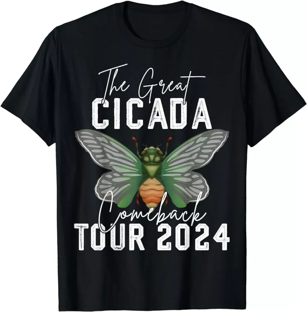 Great Cicada Comeback Tour 2024 , Retro Unisex Insect T-Shirt S-5XL