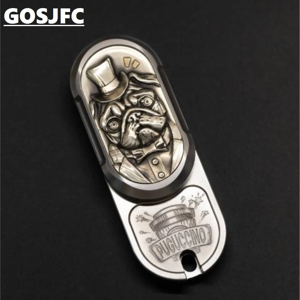 

TKEDC Puguccino Metal Fidget Fidget Slider Stress Spielzeug Stress Toy Desk Toys Slider Fidget