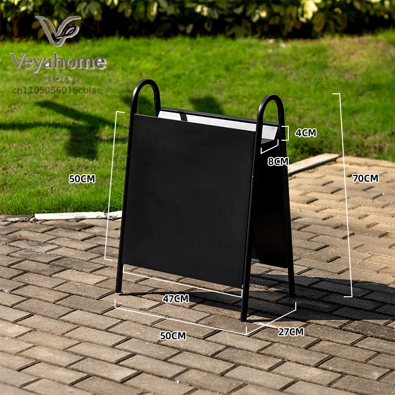 Door vertical billboard display stand, creative storage sign customization, coffee shop outdoor floor metal standing sign