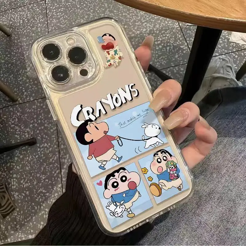 

Cartoon Crayon Shin-chan IPhone Case for IPhone 15 Pro Max 14 Pro Case Apple 13 Pro 12 MIni Soft Case Apple 7 8 Plus XS XR Cover