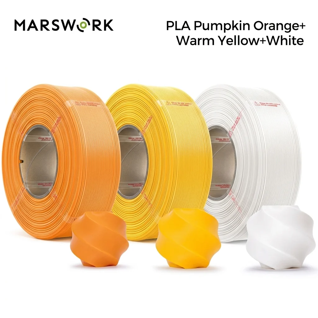 MarsWork Refill PLA Basic Filament 3kg For Bambu Lab 3D Printer Filament 1.75mm 1kg/spool Pre-Dried AMS Compatible Color Swatch