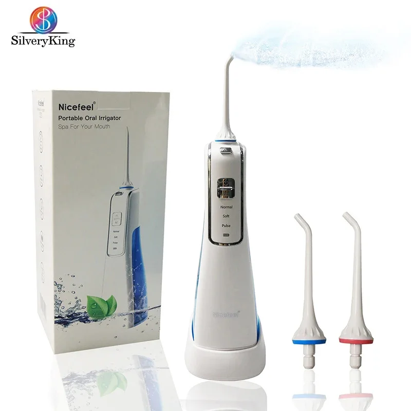 Rechargeable Oral Irrigator Water Flosser Hygienic Induction Base Charging For Dental Cleaning And Promoting Blood Circulation