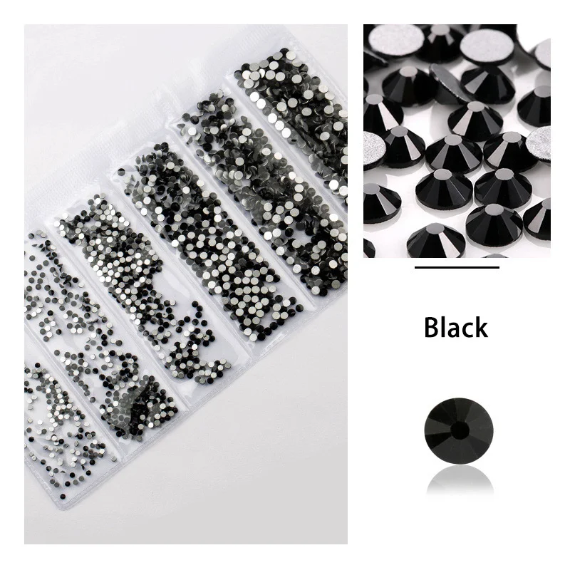 1440 Stück 20 Farben Glitzer 3D FlatBack Glas Nail Art Klarer Kristall AB Strasssteine Glänzender Edelstein Maniküre Zubehör