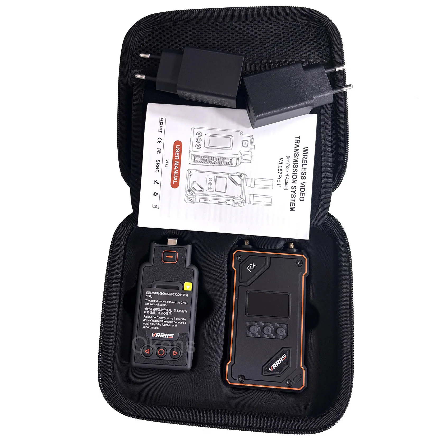WL087 Pro II 500M Wireless Video Transmitter Receiver HDMI Extender for DJI Pocket3 Pocket4 Insta360 UVC Camera Live Streaming