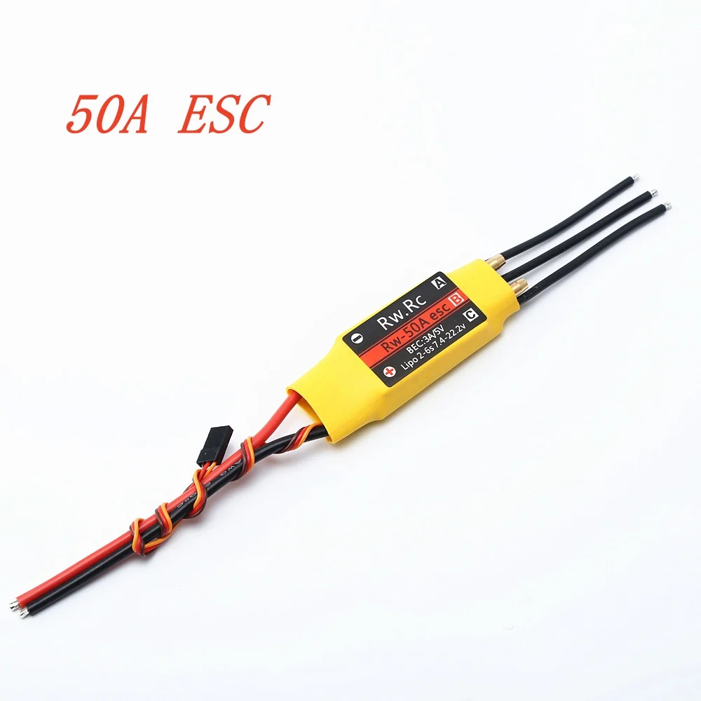 Waterdichte Borstelloze RW.RC 30A 50A 80A 125A 200A ESC Speed Controller 2-6S Lipo 5 V/5A BEC Met UBEC voor RC Boot Schip Model Onderdelen