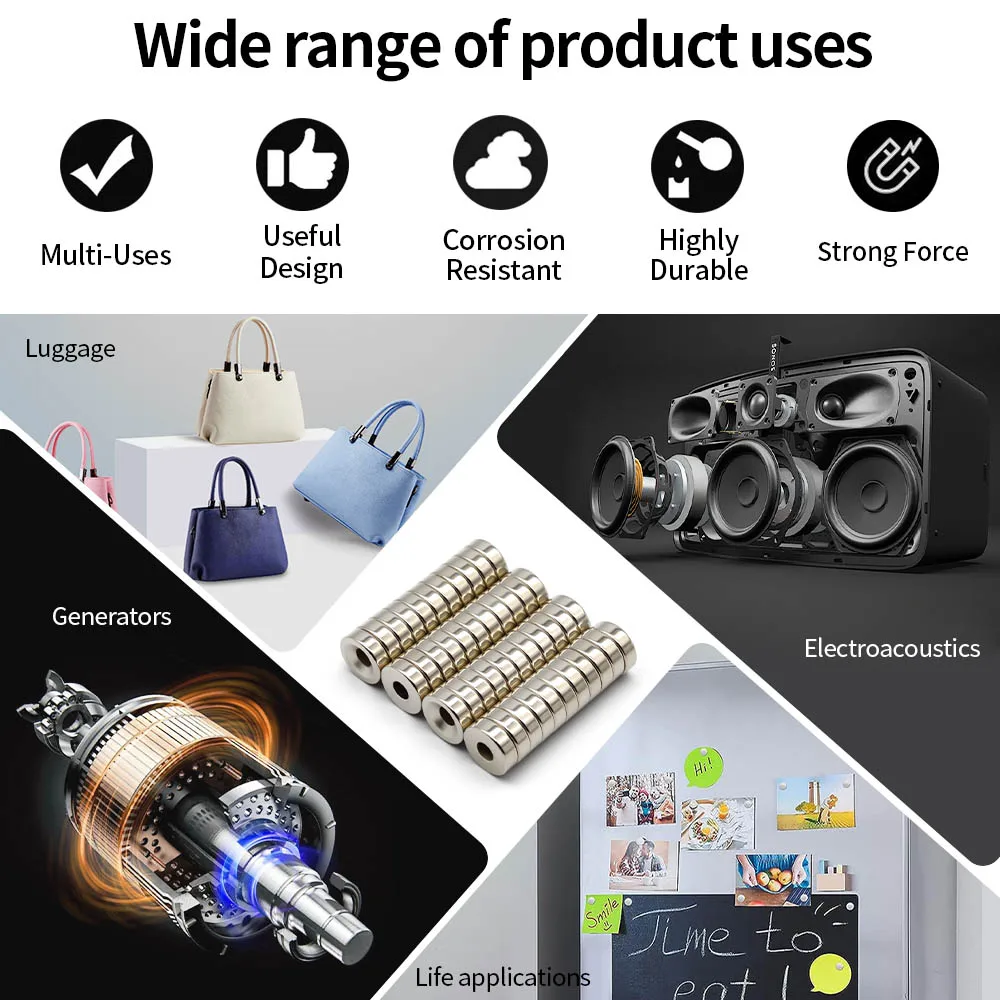 15x5-5 مللي متر سوبر مغناطيس النيوديميوم القوي N35 ندفيب المغناطيسي الدائم imanes جولة مع ثقوب مغناطيس قوي مغناطيس الثلاجة