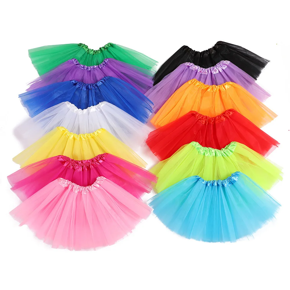 

Tutu Princess Dress Mesh 2-8 Year Old Children's Halfbody Halloween Ballet Dance Performance Short Skirt Christmas Dress Girl