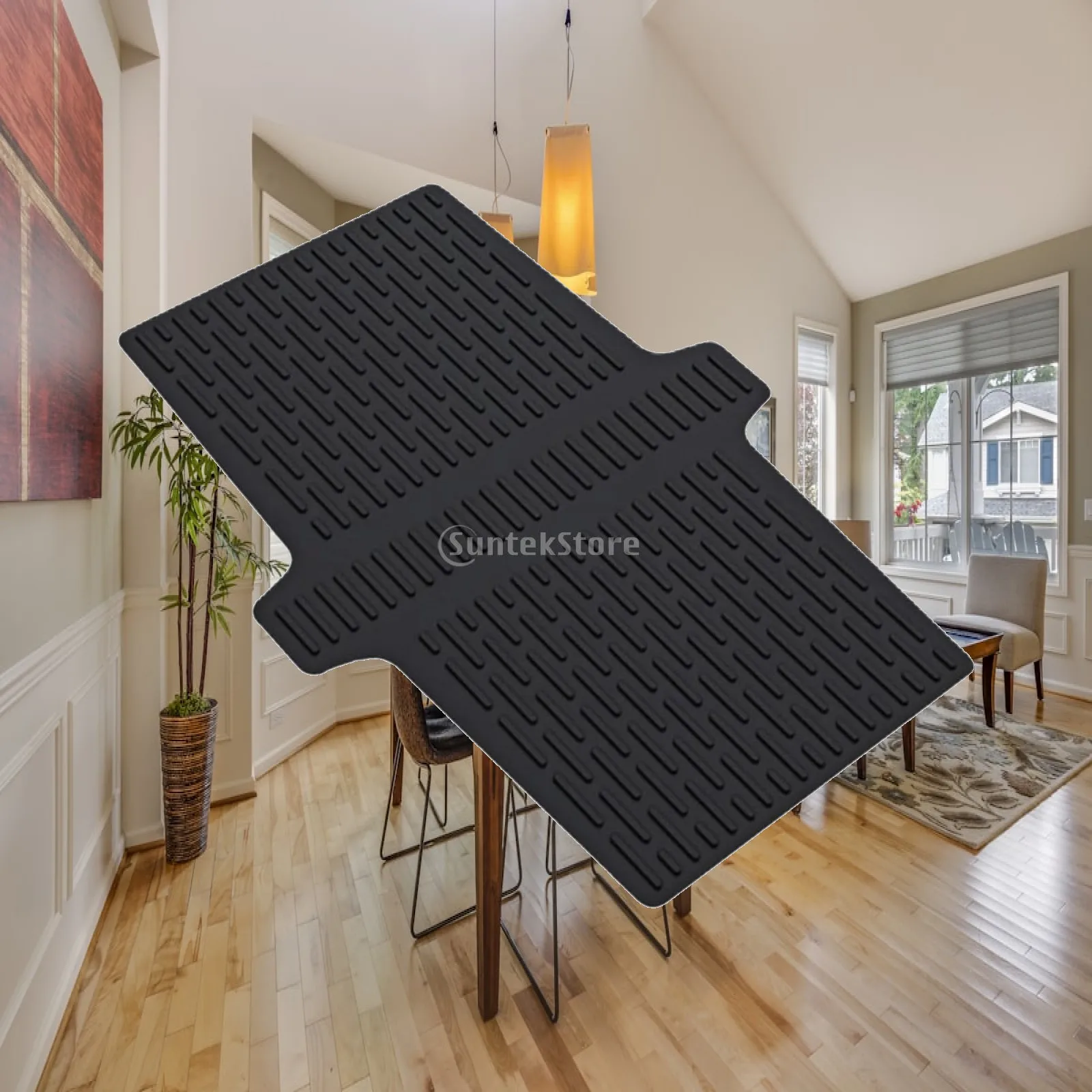 Sink Saddle Mat Silicone Kitchen Divider Protector Patterned Nonslip Easy Clean Scratch Resistant Flexible Pad for Restaurant