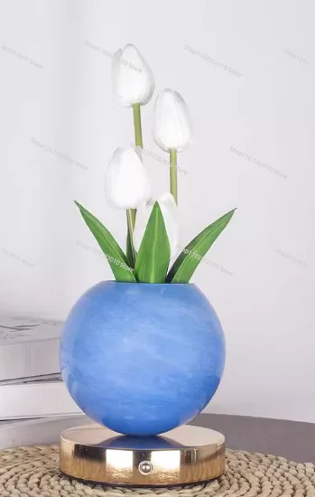 Tulip Planet night light bedroom bedside ambient light simulation bouquet decorative table lamp ornament