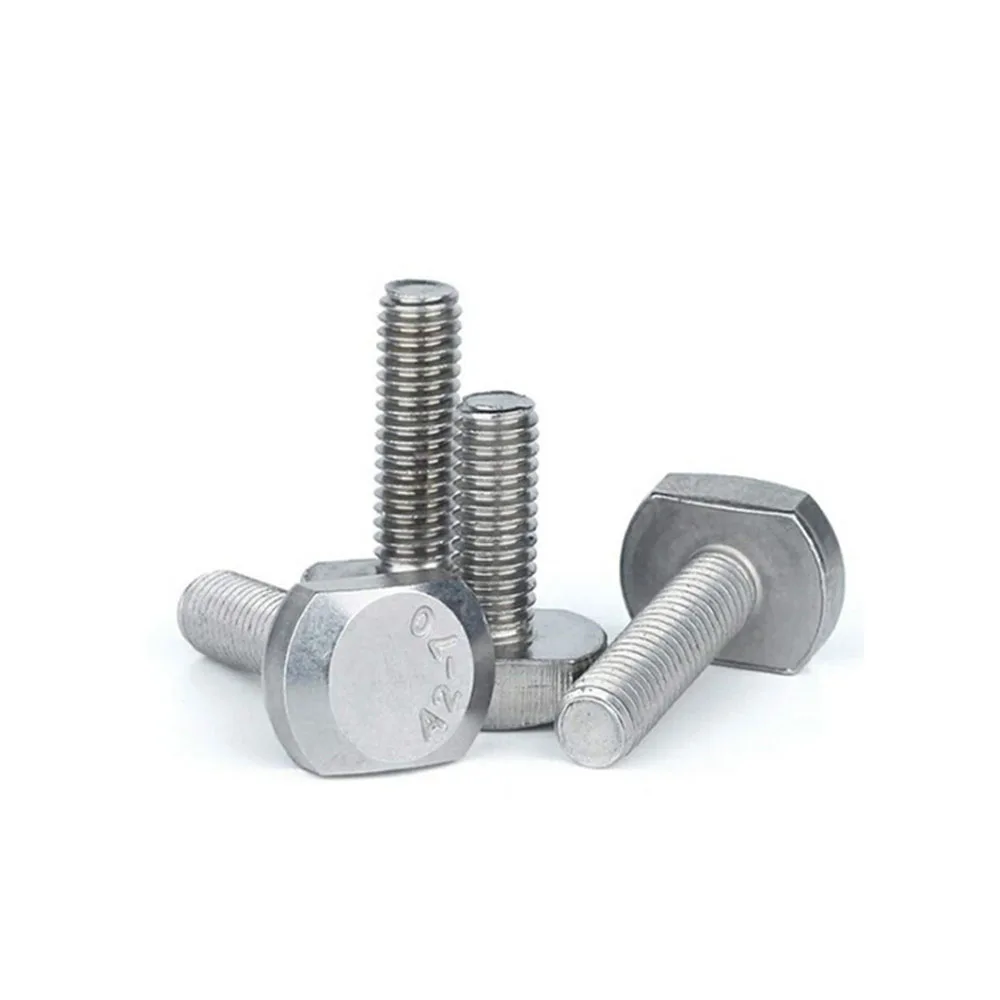 GB37 A2-70 304 Stainless Steel T Shape Type Hammer Head Screw Bolt for T-Slot Chute T-bolt M5 M6 M8 M10 M12