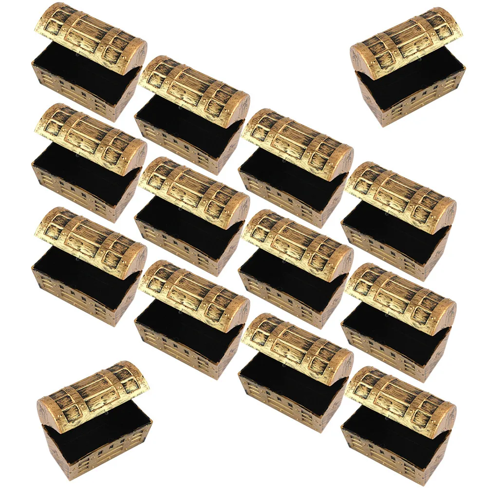 32Pcs Miniature Pirate Treasure Chest Vintage Decorative Storage Box Party Favor Halloween Birthday Supplies Christmas