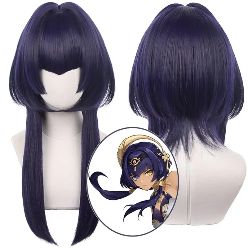Anime Genshin Impact Sumeru character Candice cosplay wig with simulated upturned scalp