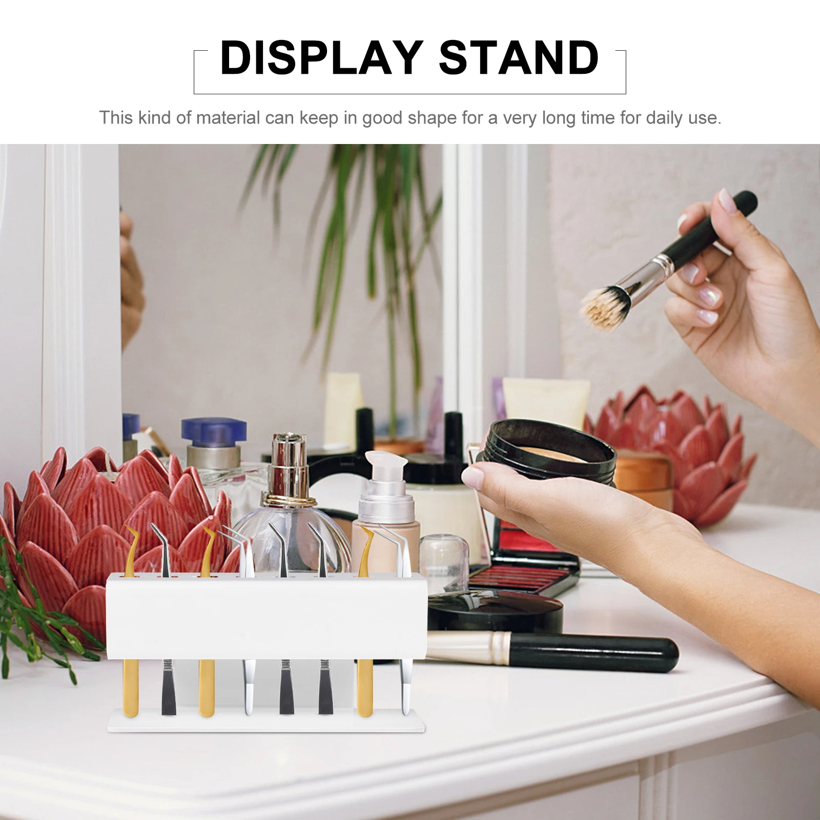 

Eyelash Tweezers Storage Rack Acrylic Display Stand for Eyelash Extension Supplies Organizer Box HOLDER False Lashes