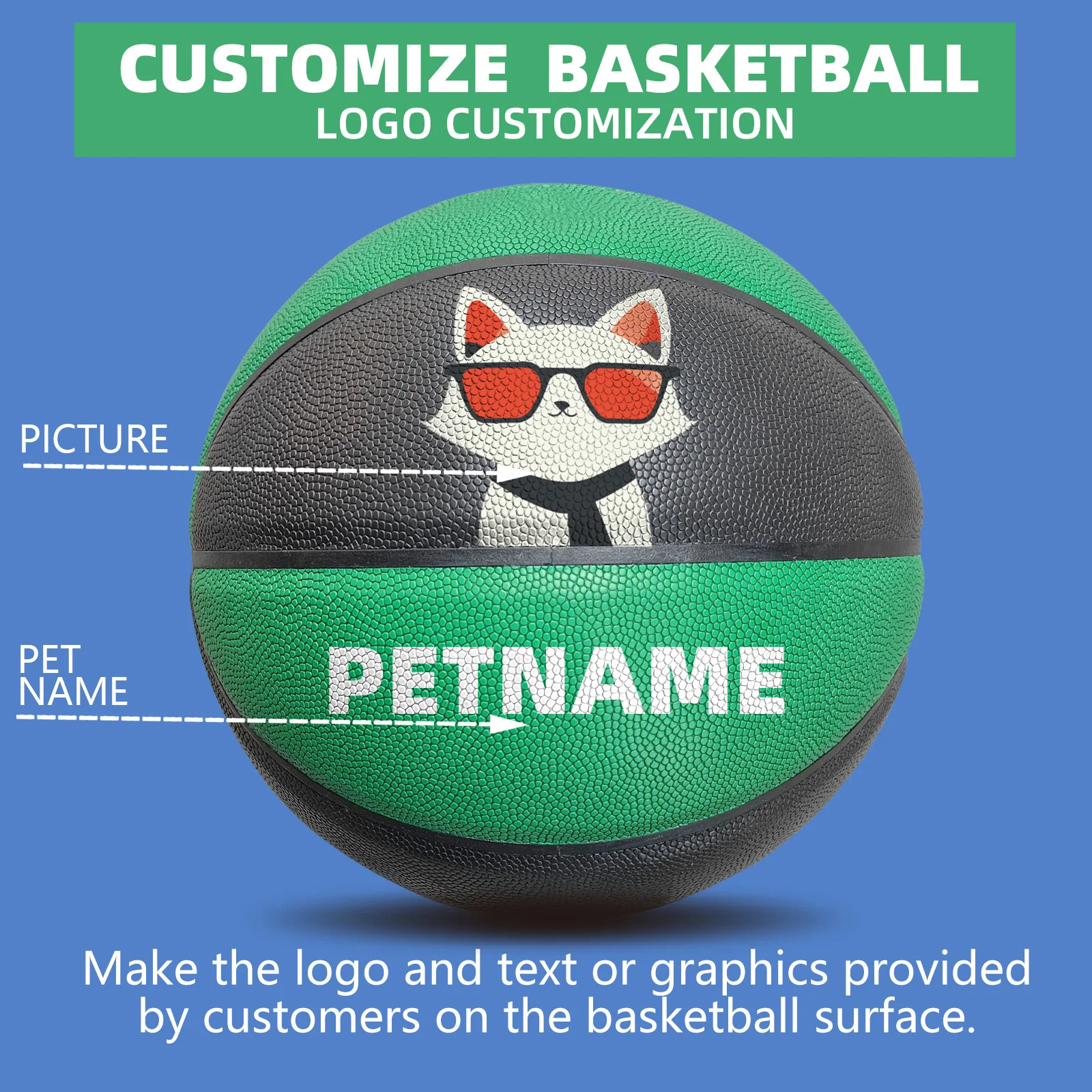 Colored Custom Pu Basketball Standard Size 7/6/5 Men's And Women's Training Team Ball In&Outdoor Competition Durable Basketball