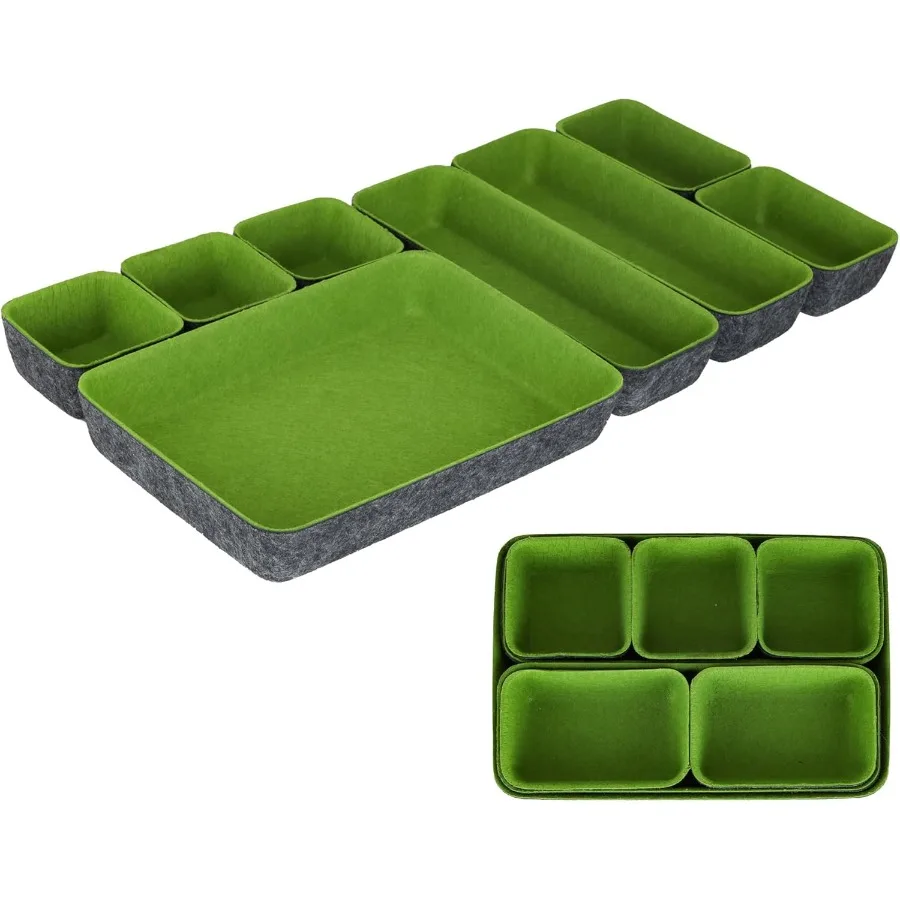 

8 шт., органайзер для ящика, отдельный ящик для хранения, фетровые контейнеры для хранения, вставки, контейнер для инструментов, корзина для игрушек, полка, кубики, складной разделитель ящика