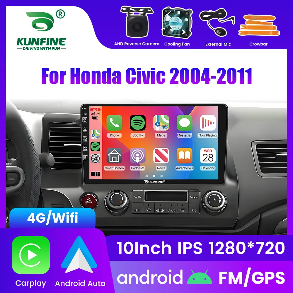 

2Din Android Car Radio For Honda Civic 2004-2011 Multimedia Video Player GPS Navigation Stereo Audio Head Unit Carplay Wifi