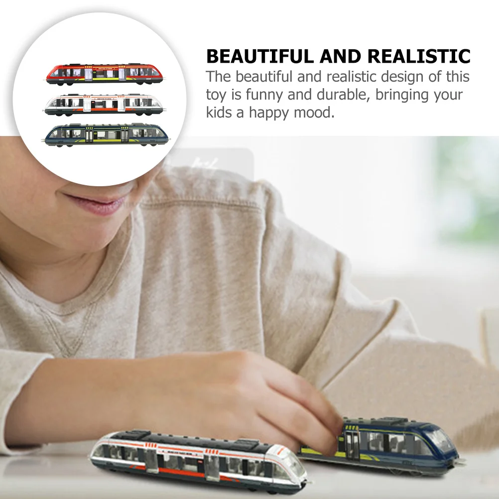 3-teiliges Hochgeschwindigkeits-Eisenbahn-Set für Kinder, Simulations-Lernspielzeug, tragbares, lustiges Eisenbahn-Spielzeug für Kinder