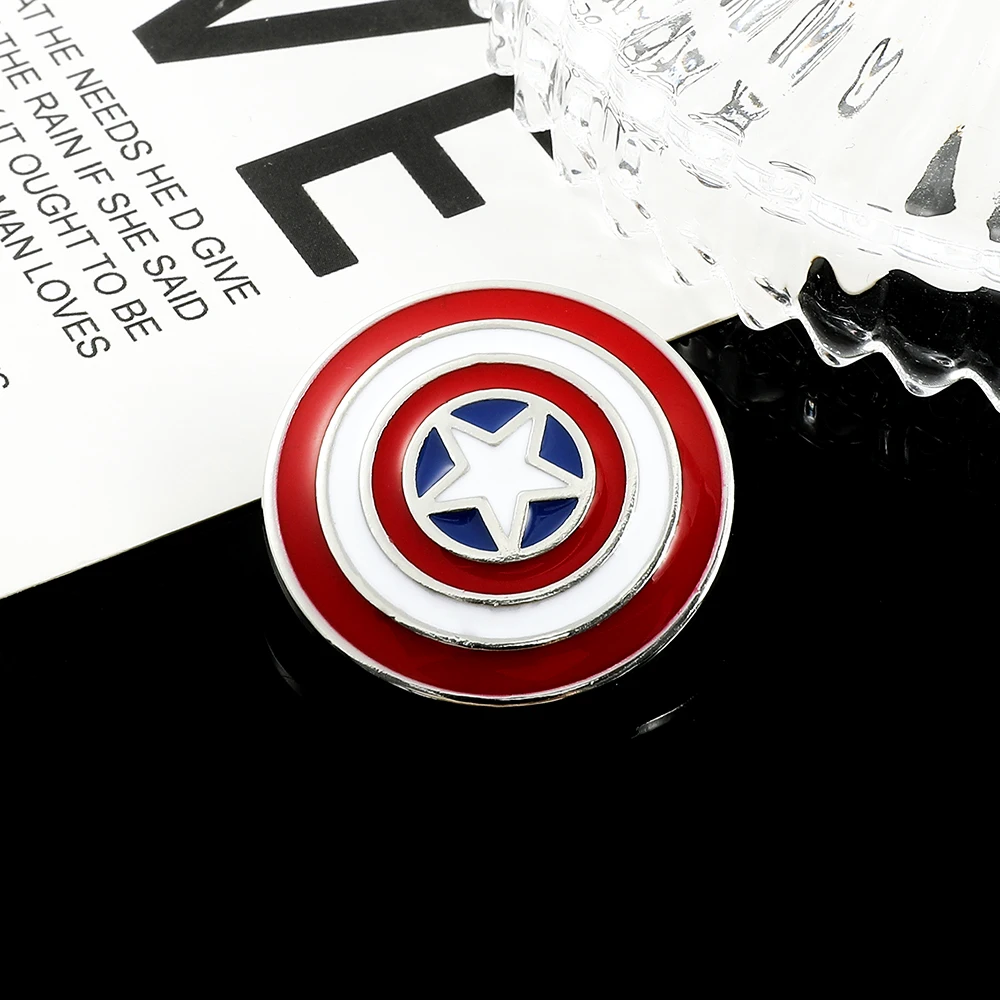 

Marvel Superhero Captain America Shield Brooch Anime Character Lapel Pins Badges for Backpack Accessories Personality Gift