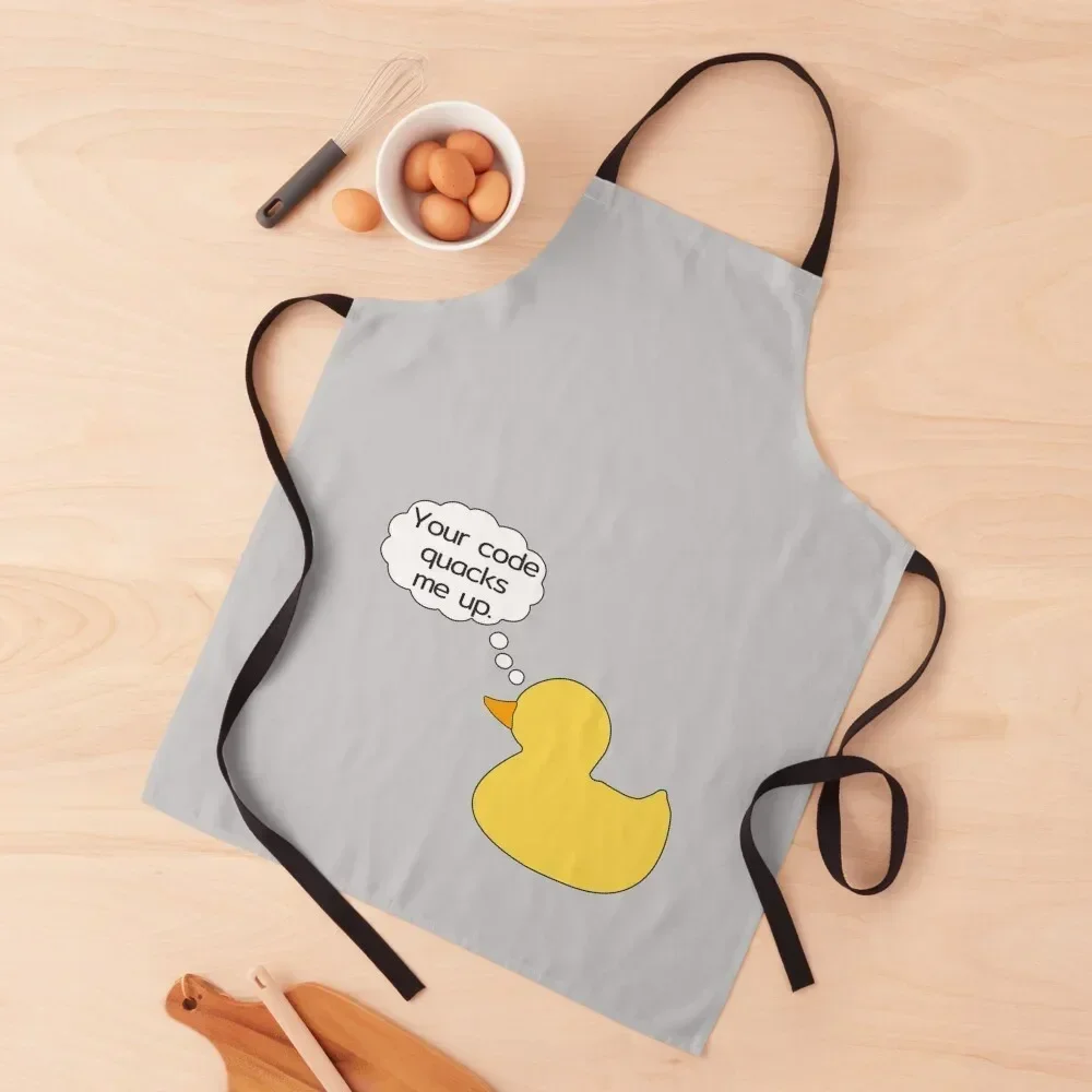 

Debugging Rubber Ducky - Funny Programming Pun Apron innovative kitchen and home items For Hairdresser Customizable Woman Apron