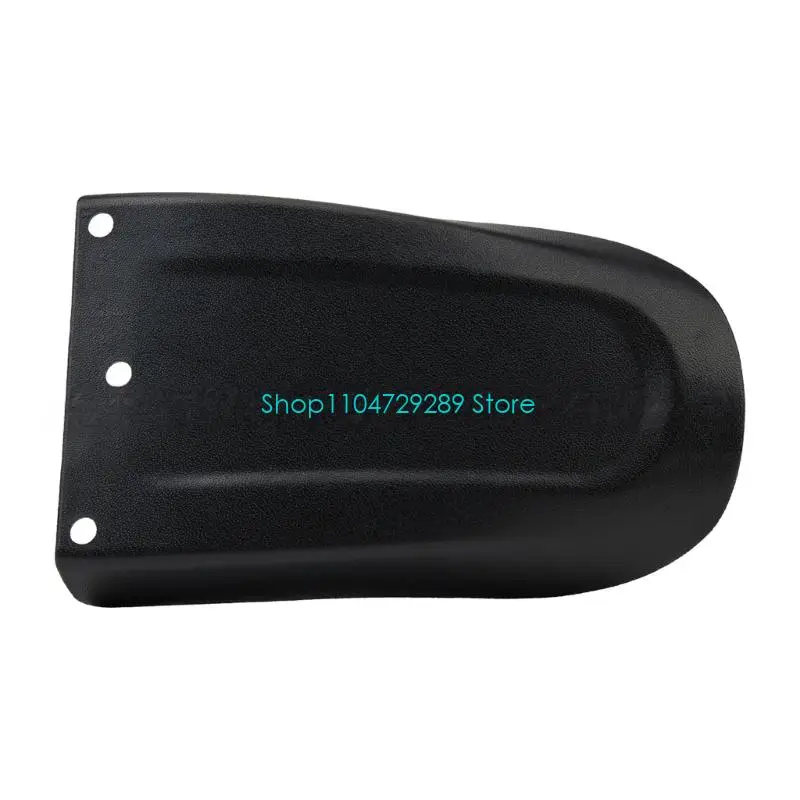 D8KE Motorcycle Front Wheel Cover Panel, Black Plastic Mudguard with Extended Curved Form, Textured Finish and Three-Hole