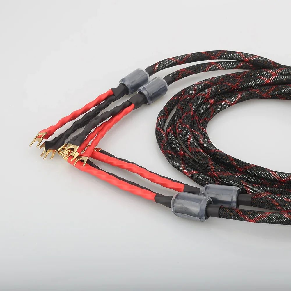 HI-End Western Electric Speaker Cable HIFI Audiophile Cable Banana To Banana Plug Biwire LoudSpeaker Wire Audio Line