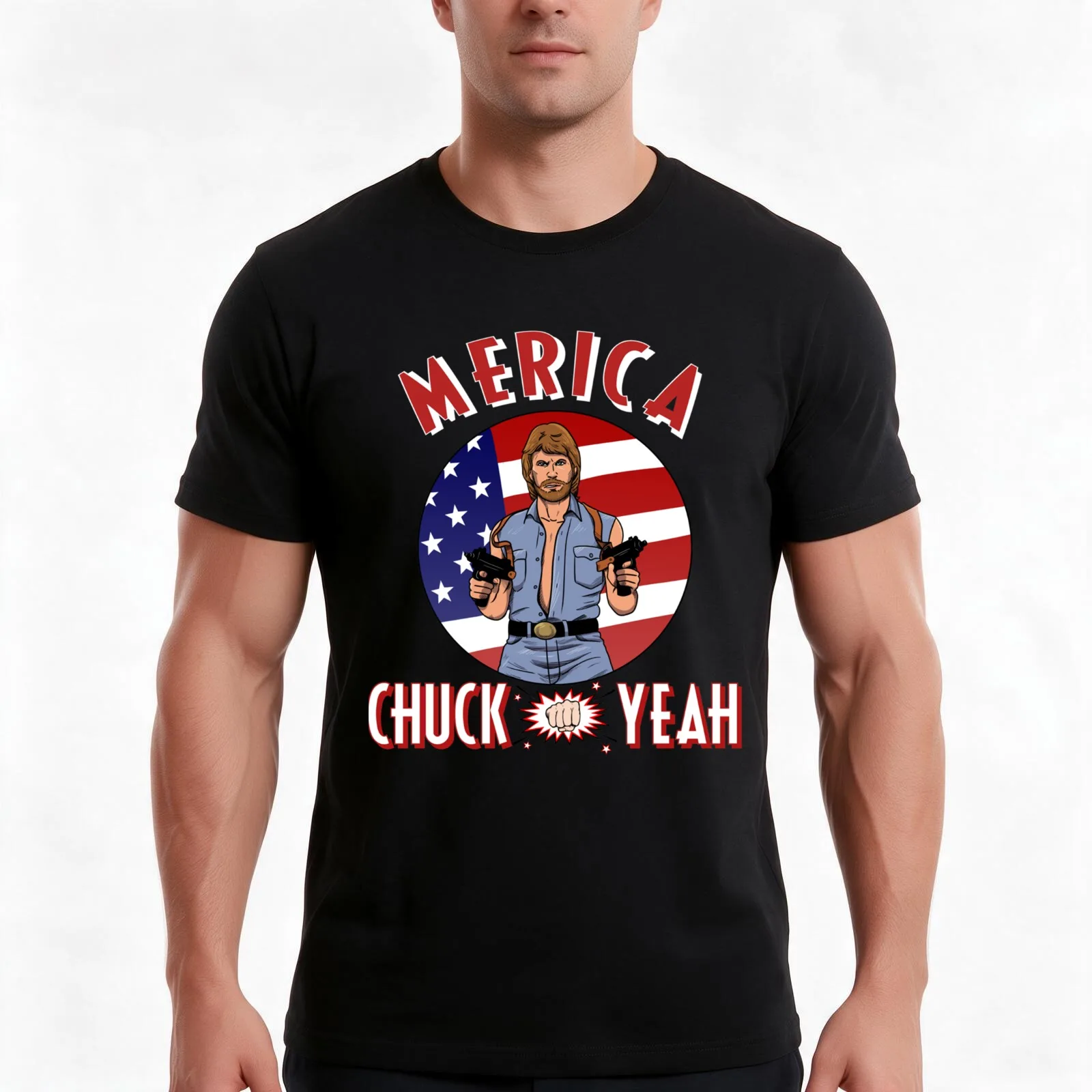 Chuck Norris fact T-Shirt Summer Casual Cotton Tee Oversized Streetwear Tops Vintage Graphic Print Loose Fit Short Sleeve