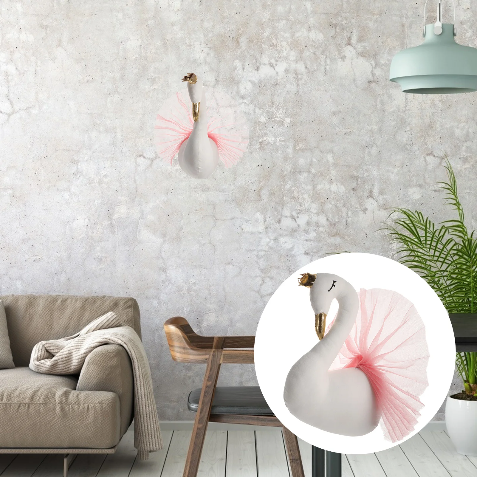 

3D Wall Hanging Swan Coat Hook Heavy Duty PP Material Space Saving Large Bearing Capacity Elegant Home Decor Garment Hooks Non