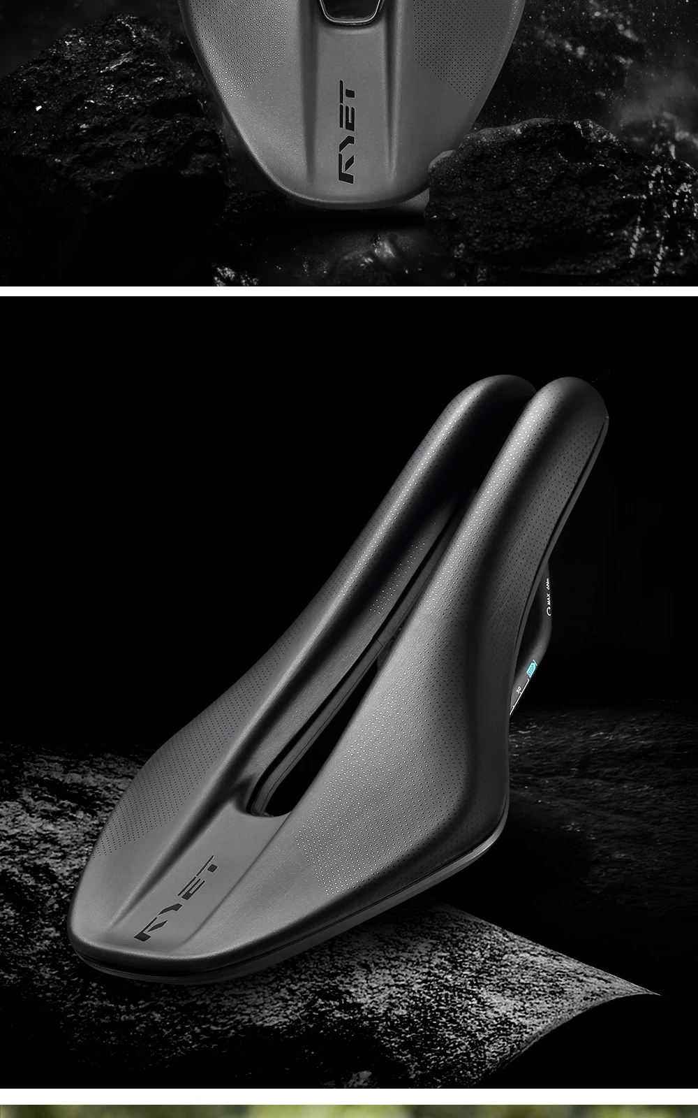 RYET 3D-Gedruckter 167g/199g TT-Sattel, 242x133mm Carbonfaser-Schiene Kurznasen-Aero-Design für Zeitfahr- und Triathlon-Fahrradteile – Detail 15