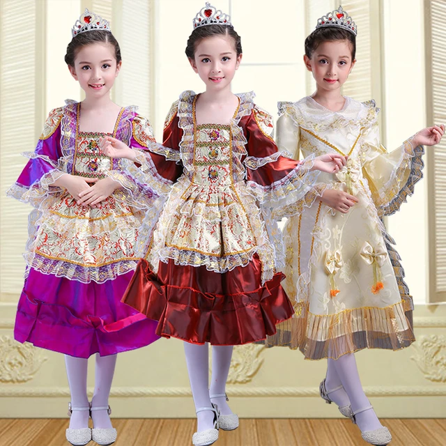 fantasias girls princesses childs kids traditional Russian national dress European Court dresses stage dance costume for child AliExpress