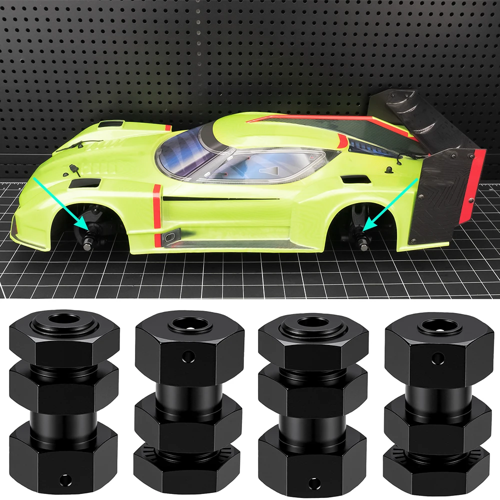 TRINOOD Widened 14mm to 17mm Wheel Hex Hub Adapter For 1/8 A-RRMA VENDETTA 3S RC Racing Car Upgrade Parts