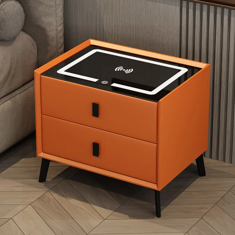 

Smart Bedside Table Bedroom Furniture Wireless Usb Charging Storage Chest of Drawer Smart Speaker Bedside Table