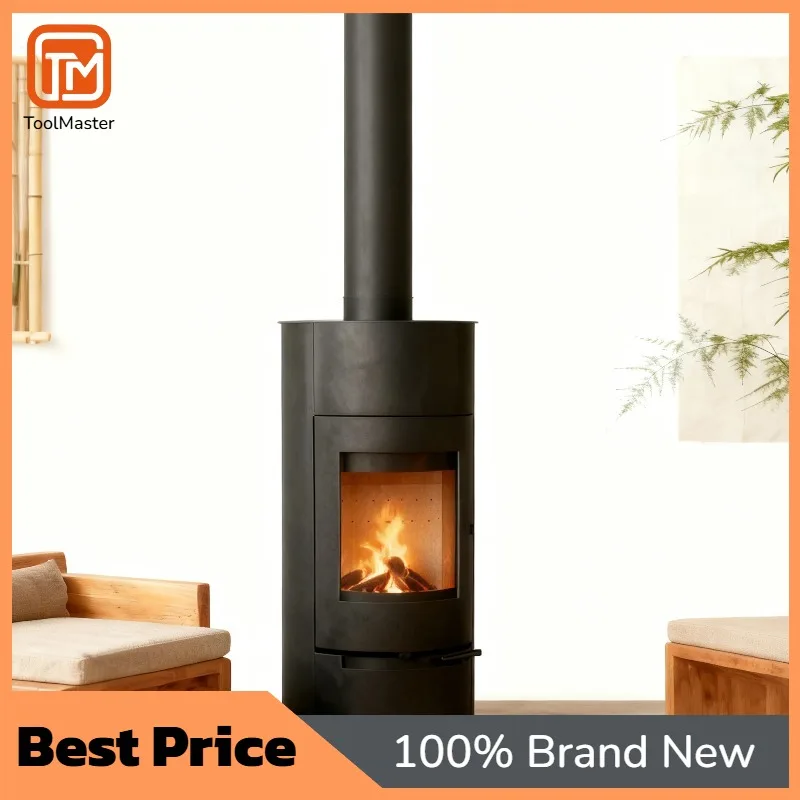 【Hot Sale】Modern Style Indoor Freestanding Fireplace Eco-Design Circular Wood-Burning High-Efficiency Smokeless Steel Bedrooms Y