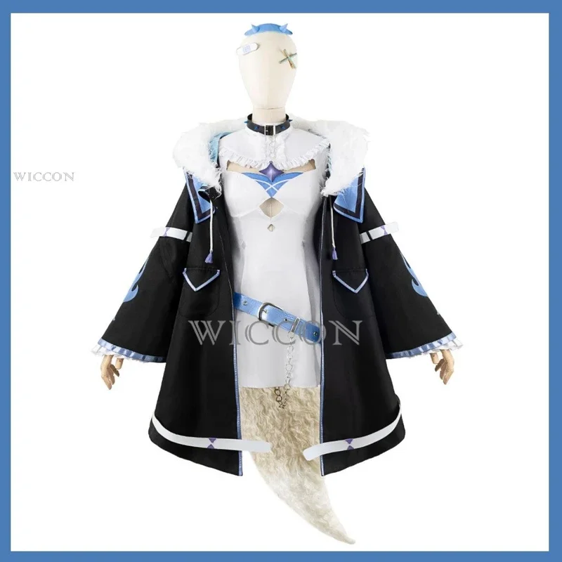 Anime Vtuber Abyssgard Fuwawa Cosplay Costume Hololive EN Advent 3rd Generation Fuwamoco Wig Uniform Boots Woman Sexy Party Suit