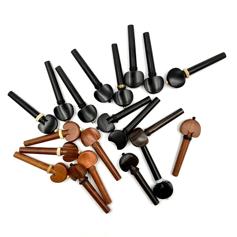 4pcs professional 4/4.3/4.1/2.1/4 violin Tuning Pegs ,natural Jujube wood/ebony/rosewood Parts Accessories Fittings