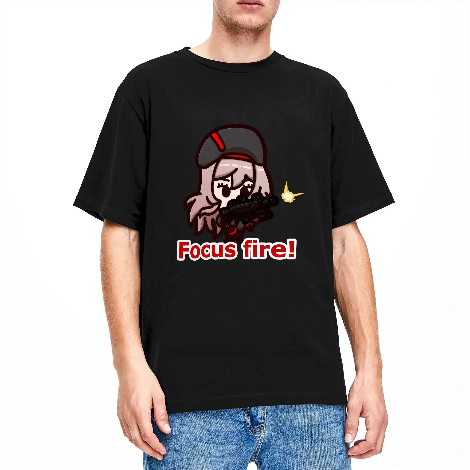 Rapi Focus Fire T Shirt Summer  Pure Cotton T-Shirts For Mens Custom Logo Tee Shirt Short-Sleeved Streetwear Top Tees