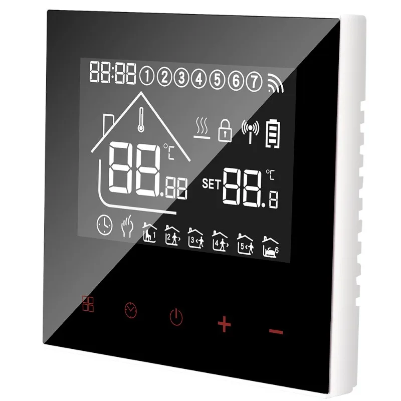 WiFi intelligent thermostat LCD water floor heating, electric floor heating,wall-hung boiler APP voice temperature control panel