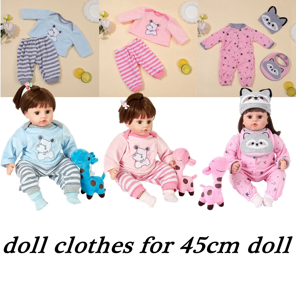 Doll Clothes Doll Accessories DIY Toys for 45cm Reborn Doll Clothes Girl Doll Baby Doll Bodysuit Clothes for 18inch Bebe Dolls