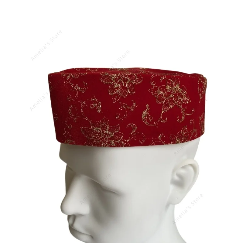 

Songkok Peci for Men Traditional Indonesian Malaysian Cap Islamic Prayer Headwear Brunei Singapore Philippines Kopiah Hat