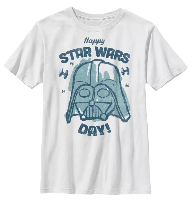 Star Wars Men's and Women's Spring/Summer short-sleeved T-shirt, sci-fi retro casual printed Star Wars logo, daily fan gift